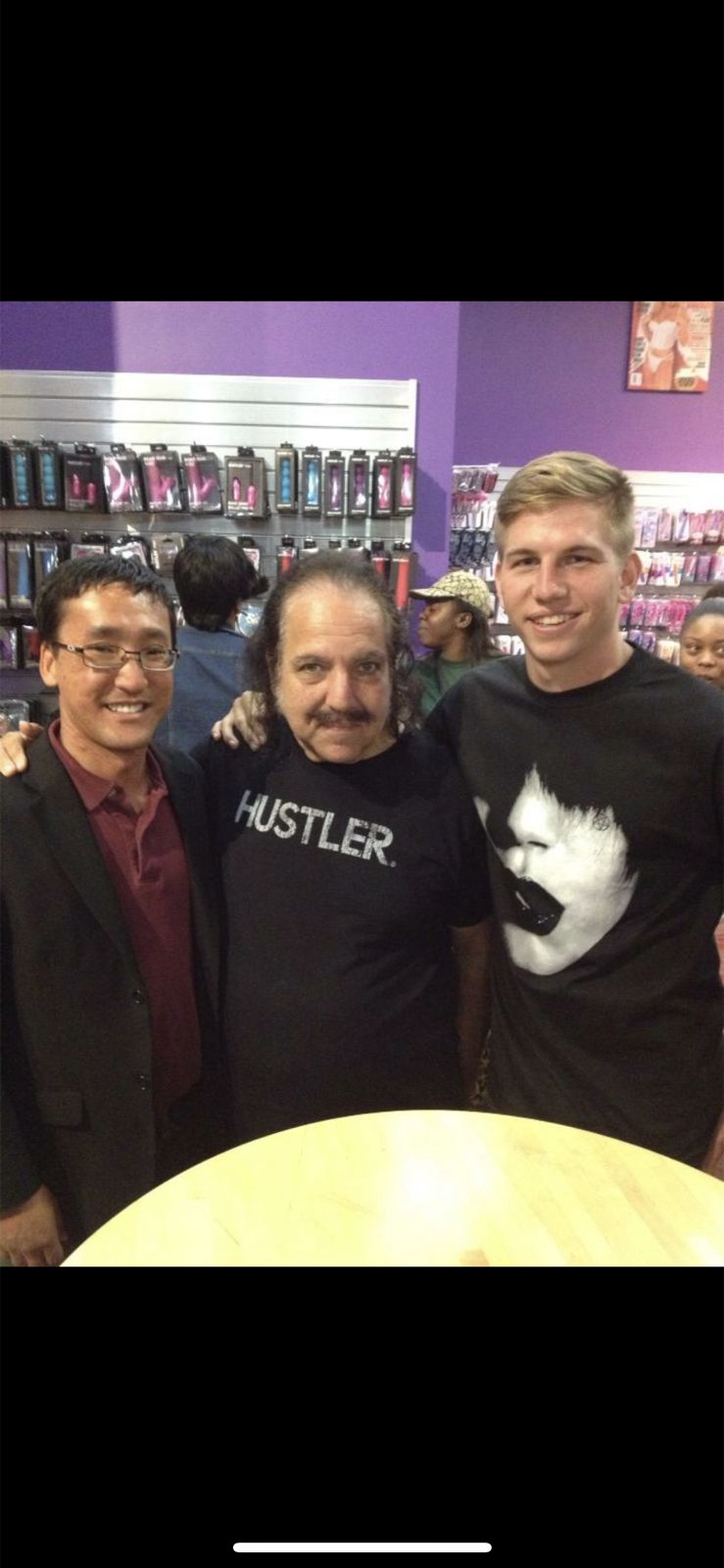 Stuart Takehara with guests at a community entertainment event